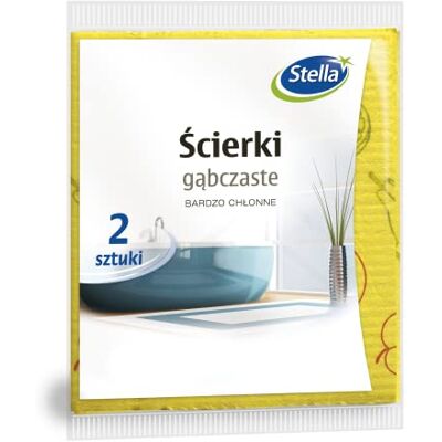 Stella pack Stella ST1-PS-1699 sponsdoek 2 stuks, Groot, Geel Stella pack Stella ST1-PS-1699 sponsdoek 2 stuks, Groot, Geel