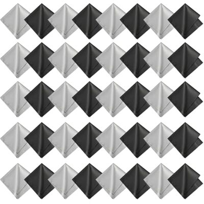 Romon 40 stuks microvezeldoeken voor bril, herbruikbare microvezel-reinigingsdoek voor brillen, lenzen, tablets, mobiele telefoons, zwart en grijs, 20 x 20 cm Romon 40 stuks microvezeldoeken voor bril, herbruikbare microvezel-reinigingsdoek voor brillen, lenzen, tablets, mobiele telefoons, zwart en grijs, 20 x 20 cm