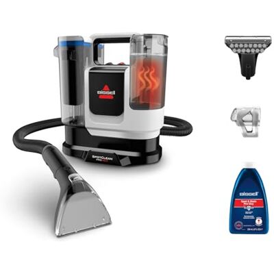 Bissell SpotClean ProHeat Advanced, Draagbare tapijtreiniger Machine, Compacte multi-oppervlakken bank reiniger, Krachtige 1125W Motor, Triple-Cleaning voor hardnekkige vlekken, met snoer, 3924N Bissell SpotClean ProHeat Advanced, Draagbare tapijtreiniger Machine, Compacte multi-oppervlakken bank reiniger, Krachtige 1125W Motor, Triple-Cleaning voor hardnekkige vlekken, met snoer, 3924N
