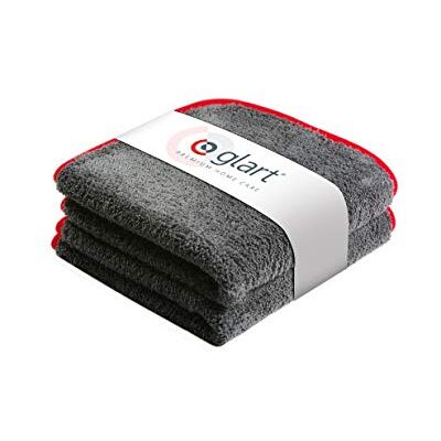 Glart 2 microvezeldoeken: één voor hoogglans keukens, één als keukenfrontlakreiniger, keukendoek, 40 × 40 cm Glart 2 microvezeldoeken: één voor hoogglans keukens, één als keukenfrontlakreiniger, keukendoek, 40 × 40 cm