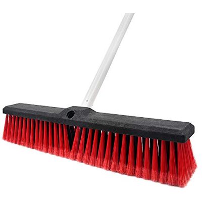 Lanhope Push Broom Stiff Indoor Outdoor Rough Surface Floor Scrub Brush 17.7 inches Wide 61.8 inches Long Handle Stainless Steel, for Cleaning Bathroom Kitchen Patio Garage Deck Concrete Wood Stone Tile Floor Lanhope Push Broom Stiff Indoor Outdoor Rough Surface Floor Scrub Brush 17.7 inches Wide 61.8 inches Long Handle Stainless Steel, for Cleaning Bathroom Kitchen Patio Garage Deck Concrete Wood Stone Tile Floor