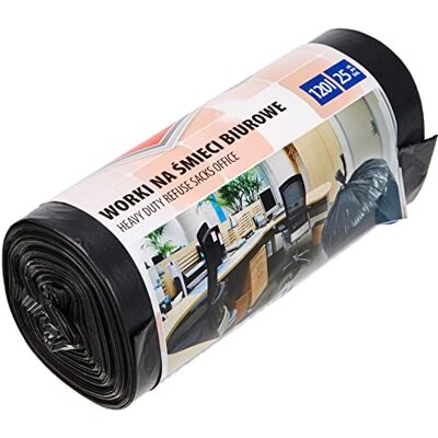 OFFICER PRODUCTS Office Products 22021236-05 vuilniszakken 120 l 25 stuks LDPE voor het huisvuil voor op kantoor Kleur: Zwart Foliedikte: 28 μm OFFICER PRODUCTS Office Products 22021236-05 vuilniszakken 120 l 25 stuks LDPE voor het huisvuil voor op kantoor Kleur: Zwart Foliedikte: 28 μm