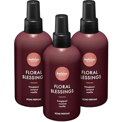 Bolsius Huisparfum Roze Floral Blessings 3 stuks 225ml Roomspray Met natuurlijke extracten Bolsius Huisparfum Roze Floral Blessings 3 stuks 225ml Roomspray Met natuurlijke extracten
