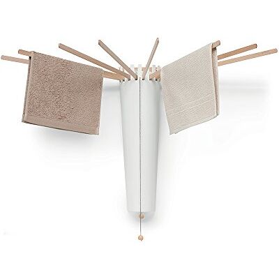 Foppapedretti 9900424503 tub8 wasrek wand, 8 spaken uitneembaar tegelijkertijd, hout gecoat van ABS, kleur natuur Foppapedretti 9900424503 tub8 wasrek wand, 8 spaken uitneembaar tegelijkertijd, hout gecoat van ABS, kleur natuur