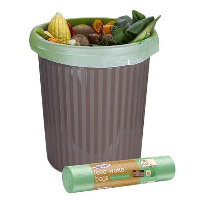 Avilia Set van 25 biologisch afbreekbare vuilniszakken, 10 liter, composteerbare vuilniszakken voor afvalscheiding, biologisch afbreekbaar, duurzaam en lekvrij, ideaal voor de keuken Avilia Set van 25 biologisch afbreekbare vuilniszakken, 10 liter, composteerbare vuilniszakken voor afvalscheiding, biologisch afbreekbaar, duurzaam en lekvrij, ideaal voor de keuken