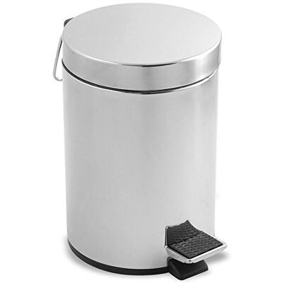 Metaltex 298324 vuilnisemmer, pedaalemmer, rond, roestvrij staal, 20 liter, 29 x 45 cm Metaltex 298324 vuilnisemmer, pedaalemmer, rond, roestvrij staal, 20 liter, 29 x 45 cm