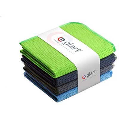 Glart Theedoeken, droogdoeken, 70 × 50 cm, microvezelwafeldoek, absorberende droogdoeken voor glas, keuken, servies, badkamer Glart Theedoeken, droogdoeken, 70 × 50 cm, microvezelwafeldoek, absorberende droogdoeken voor glas, keuken, servies, badkamer