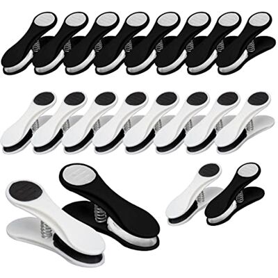 ARVO Wasknijpers voor waslijn Pack van 20, Soft Grip doek peg, clips, Clothe Pin, Zwart, Wit Combi wasknijpers, clip voor thuis, klein formaat 6,9 x 2,2 cm ARVO Wasknijpers voor waslijn Pack van 20, Soft Grip doek peg, clips, Clothe Pin, Zwart, Wit Combi wasknijpers, clip voor thuis, klein formaat 6,9 x 2,2 cm