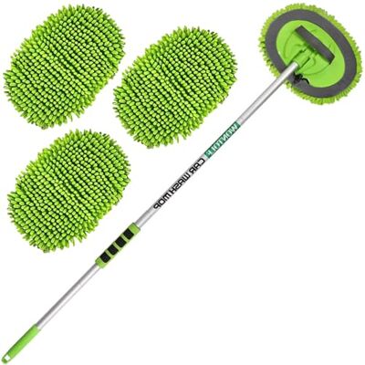 Wontolf 62 ''Wasstraat Borstel met Lange Handvat Chenille Microfiber Wasstraat Mop Auto Wassen Borstel Reinigingsset Auto Wiel Band Borstel Microfiber Handdoeken Reinigingsdoek voor Auto's RV Truck Wontolf 62 ''Wasstraat Borstel met Lange Handvat Chenille Microfiber Wasstraat Mop Auto Wassen Borstel Reinigingsset Auto Wiel Band Borstel Microfiber Handdoeken Reinigingsdoek voor Auto's RV Truck
