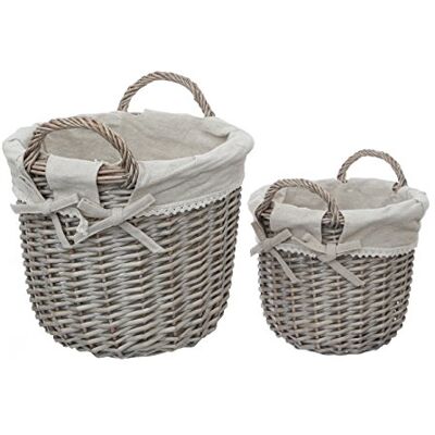 Premier set met 2 manden, Willow/Cotton, meerkleurig Premier set met 2 manden, Willow/Cotton, meerkleurig