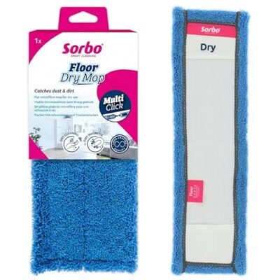Sorbo Floor Dry Mop Microvezeldoek voor Vloer, Herbruikbare en Wasbare Vloerdoek, Verwijdert Stof en Vuil, Voor Droog Gebruik, Geschikt voor Multi-Click Sorbo Floor Dry Mop Microvezeldoek voor Vloer, Herbruikbare en Wasbare Vloerdoek, Verwijdert Stof en Vuil, Voor Droog Gebruik, Geschikt voor Multi-Click