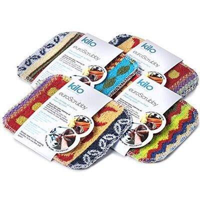 Kilo LSET20 Krasschuursponsje zonder krassen, doel, milieuvriendelijk schrobberig meerkleurige set van 4, eenheidsmaat, 17 x 13 cm, set van 4 Kilo LSET20 Krasschuursponsje zonder krassen, doel, milieuvriendelijk schrobberig meerkleurige set van 4, eenheidsmaat, 17 x 13 cm, set van 4