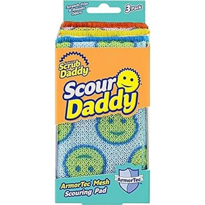 Scrub Daddy Scour Daddy Afwasspons Set Temperatuurgevoelige Schuurspons met Krasvrije Reiniging voor Keuken en Badkamer Keukensponsjes voor de vaat, Pakt vastgekoekt vuil aan Kleuren 3-Pack Scrub Daddy Scour Daddy Afwasspons Set Temperatuurgevoelige Schuurspons met Krasvrije Reiniging voor Keuken en Badkamer Keukensponsjes voor de vaat, Pakt vastgekoekt vuil aan Kleuren 3-Pack