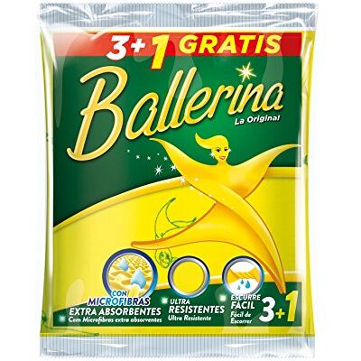 Ballerina Reinigingsdoek, geel, 3 + 1 stuk Ballerina Reinigingsdoek, geel, 3 + 1 stuk