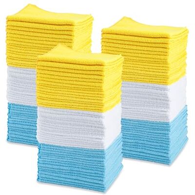 Amazon Basics Microvezel Reinigingsdoekjes - Multi-kleuren - 144 stuks Amazon Basics Microvezel Reinigingsdoekjes - Multi-kleuren - 144 stuks