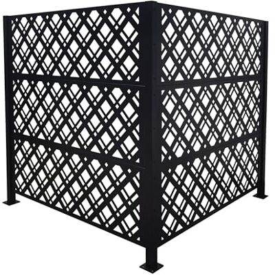 Relaxdays afvalcontainerombouw Diamond, 2 panelen à HxB 120 x 120 cm, modulaire privacywand, zwart Relaxdays afvalcontainerombouw Diamond, 2 panelen à HxB 120 x 120 cm, modulaire privacywand, zwart