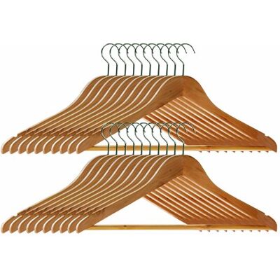 Premier Housewares Kledinghangers van hout, 20 stuks, 1x44x23 Premier Housewares Kledinghangers van hout, 20 stuks, 1x44x23