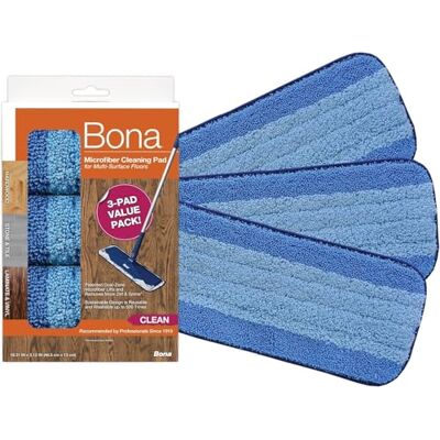 Bona Microfiber Cleaning Pad Microvezel Reinigingspad Vervangingsdoek 42 CM 500 x Wasbaar 3 Stuks Bona Microfiber Cleaning Pad Microvezel Reinigingspad Vervangingsdoek 42 CM 500 x Wasbaar 3 Stuks