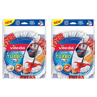 Vileda 2 Stuks Turbo Easywring & Clean 2In1 Reservekop, Meerkleurig Vileda 2 Stuks Turbo Easywring & Clean 2In1 Reservekop, Meerkleurig