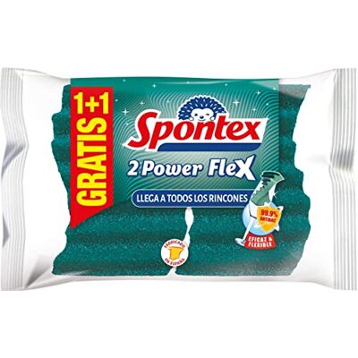 Spontex Power Flex 1+1 schuurspons Spontex Power Flex 1+1 schuurspons