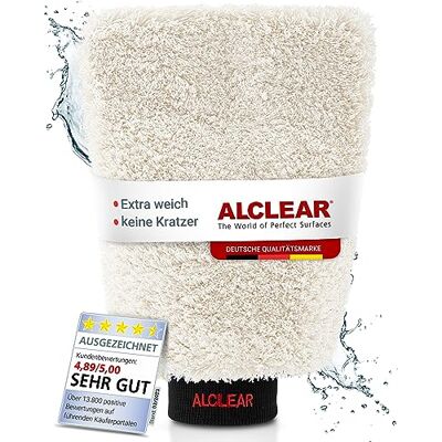 ALCLEAR microvezel handschoen om de auto te wassen met shampoo: beter dan een autowasspons, polijstdoek of microvezeldoek; voor auto, motorfiets ALCLEAR microvezel handschoen om de auto te wassen met shampoo: beter dan een autowasspons, polijstdoek of microvezeldoek; voor auto, motorfiets