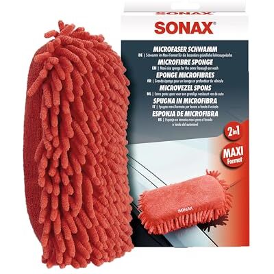 SONAX MicrovezelSpons (1 stuk) Microvezel washandschoen met 2 zijden voor zachte was en hardnekkig vuil. SONAX MicrovezelSpons (1 stuk) Microvezel washandschoen met 2 zijden voor zachte was en hardnekkig vuil.