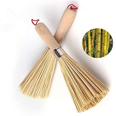 GONGXFDC 2Pack Traditionele Natuurlijke Bamboe Wok Borstels, Keuken Reinigingsborstel, Bamboe Keuken Pan Borstel, voor het Reinigen van Gerechten, Gietijzeren Potten, Pannen, Groenten en Spoelbakken GONGXFDC 2Pack Traditionele Natuurlijke Bamboe Wok Borstels, Keuken Reinigingsborstel, Bamboe Keuken Pan Borstel, voor het Reinigen van Gerechten, Gietijzeren Potten, Pannen, Groenten en Spoelbakken