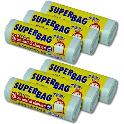 FRIO Set van 6 rollen met elk 20 vuilniszakken, 30 liter voor vuilnisbakken, afvalscheiding FRIO Set van 6 rollen met elk 20 vuilniszakken, 30 liter voor vuilnisbakken, afvalscheiding