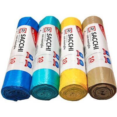 R MOVE 40 vuilniszakken 70 x 110 cm + 10 cm handgrepen, 4 rollen grote vuilniszakken, 110 liter vuilniszakken, 4 kleuren, geschikt voor alle soorten afval, gemakkelijk te sluiten R MOVE 40 vuilniszakken 70 x 110 cm + 10 cm handgrepen, 4 rollen grote vuilniszakken, 110 liter vuilniszakken, 4 kleuren, geschikt voor alle soorten afval, gemakkelijk te sluiten
