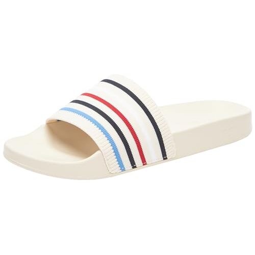 Tommy Hilfiger Wereldwijde strepen zwembadglijbaan voor dames, Calico, 4 UK, Calico, 37 EU