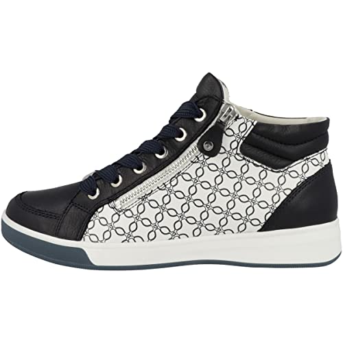 ARA ROM Sneakers voor dames, blauw, wit-blauw, 35 EU, Blauw Wit Blauw 12 44499 26, 35 EU