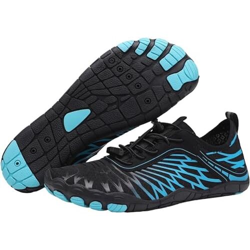 Distrainar Wandelschoenen Barefoot Unisex, Barefoot Vitality Schoenen, Wandelschoenen Barefoot Dames, Barefoot Schoenen Dames Brede Toe Box (Color : Blue, Size : 8.5)