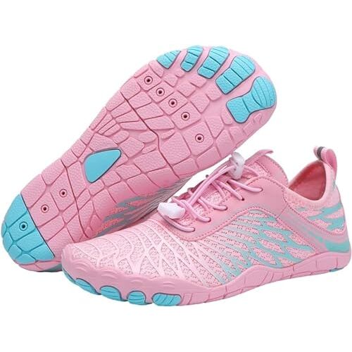 Distrainar Wandelschoenen Barefoot Unisex, Barefoot Vitality Schoenen, Wandelschoenen Barefoot Dames, Barefoot Schoenen Dames Brede Toe Box (Color : Pink, Size : 6.5)