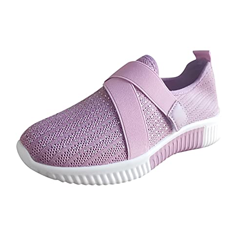 IQYU Damessneakers, plateau, zwart, vrije tijd, vrije tijd, vrije tijd, vrijetijdslaarzen voor mode, sleehak, ademende vrouwen, slip-on damesschoenen, blauwe schoenen dames, lila, 37 EU