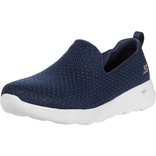 Skechers Ga lopen Joy dames Slip On Trainers Low-Top Trainers,Blauw Navy Textiel Wit Trim Nvw,40.5 EU