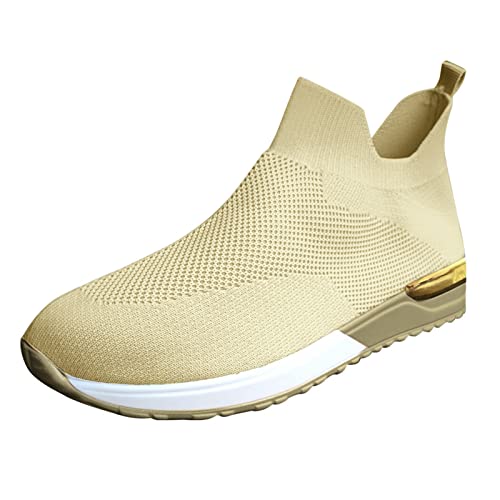 UnoSheng Damesschoenen voorjaar mesh sport fetisj solide schoenen schoenen ademend vrouwen kleur buiten voor vrouwen hoge schoenen dames veters, Kaki, 39 EU