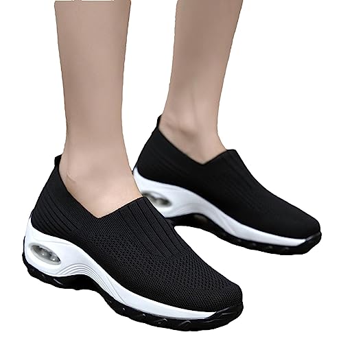 Fukamou Brede wandelschoenen voor dames   Slip op casual mesh atletische dames wandelschoenen,Trek wandelschoenen voor dames aan, damesschoenen om te winkelen