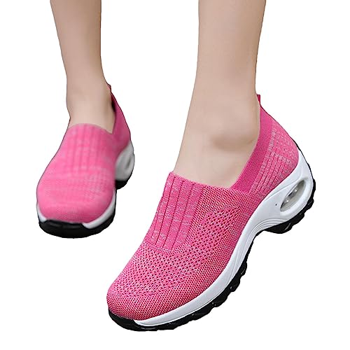 Fukamou Dames wandelschoen Lichtgewicht mesh ademende wandelschoenen dames   Sneakers voor dames steunzool, brede wandelschoenen voor dames voor gym