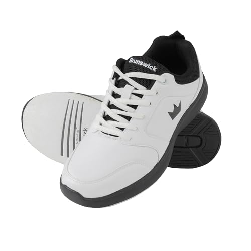 EMAX Bowling Service GmbH MAXIMIZE YOUR GAME EMAX Brunswick bowlingschoenen voor heren   heren bowlingschoen   Tradition Black & Classic White, klassiek wit, 39 EU Smal