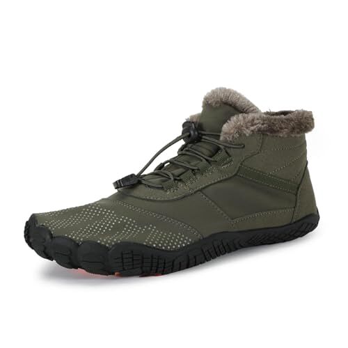 Meidiastra Blotevoetenschoenen, winter, blotevoetenschoenen, outdoor, waterdichte blotevoetenschoenen, warm gevoerd, winterschoenen, licht, antislip, trailschoenen, wandelschoenen, groen, 36 EU