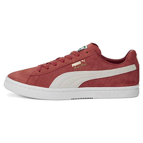 PUMA Court Star Mens Suede Trainers, Hoog risico Rood Wit Team Goud, 39 EU