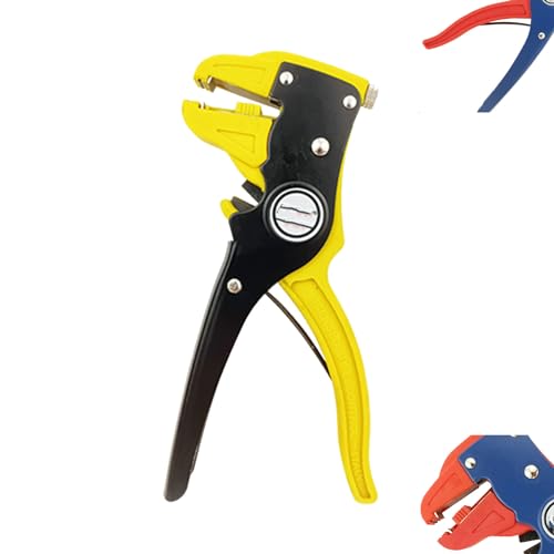 XKrmp 2 In 1 Cable Stripper Tool, Derivemid Cable Strippers, Automatic Wire Stripper, Wire Stripper Tool For Drill, For Electronic And Automotive Repair (1*Yellow)