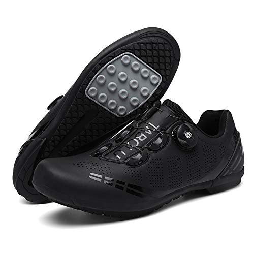 ZHOPNGY Mountainbike non-lock schoenen fiets heren en dames fietsschoenen racefiets lock schoenen non-lock schoenen fietsschoenen(45, Black)