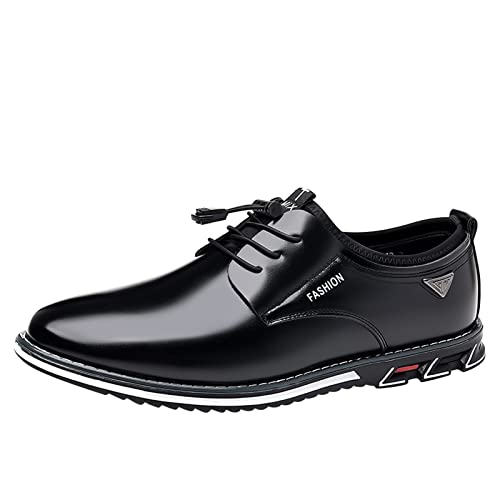 Generic Schoenen Heren Zakelijke Schoenen Heren Schoenen Klassieke Zakelijke Leren Schoenen Mode Retro Casual Solid Color Schoenen Zwart Heren Zakelijke Sneakers