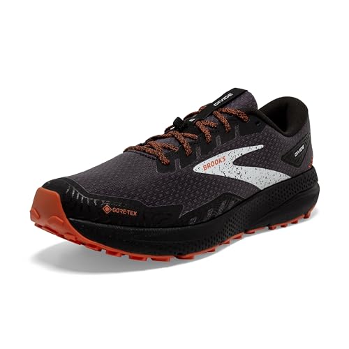 Brooks Heren Divide 4 GTX Sneaker, zwart/voetzoeker/blauw, 7 UK, Zwarte Voetzoeker Blauw, 41 EU