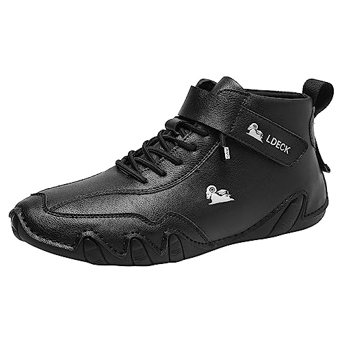 LOIJMK Sportschoenen voor heren, trendy design voor een actieve levensstijl, hoge sneakers zakelijke schoenen heren 45, zwart, 43 EU