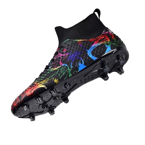 WEJIESS Voetbalschoenen Jeugd Voetbalschoenen Outdoor High Top Spikes Voetbalschoenen Heren Voetbalschoenen Professionele Outdoor Voetbalschoenen Gespecialiseerde Voetbal Athletische Trainingsschoenen