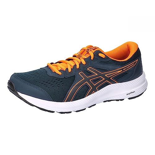 ASICS Gel-Contend 8 sneakers voor heren, Frans blauw/fel oranje, 40,5 EU, Frans blauw fel oranje, 40,5 EU