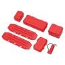 LJCM Simulation Toolbox, RC Car Simulation Decoration Set Duurzaam voor 1/18 RC Cars (Rood)