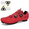 NGARY Unisex fietsschoenen compatibel met peloton peloton look spd spd-sl delta cleats road fietsen fietsen fietsschoenen voor mannen vrouwen binnen fietsen fietsen fietsen,Rood,39 EU